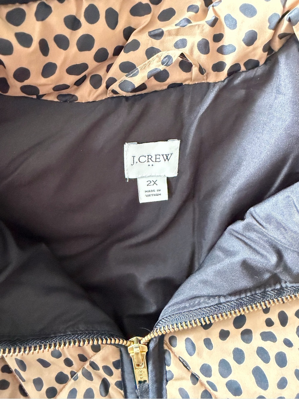 J. Crew Spotted Puffer Vest - Picture 6 of 8